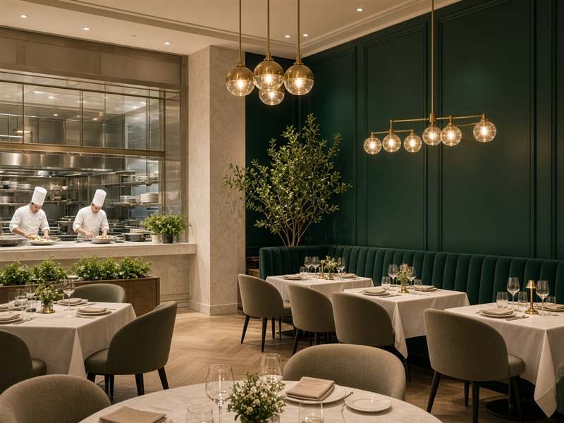 Interieur elegant du restaurant MealScapeBit